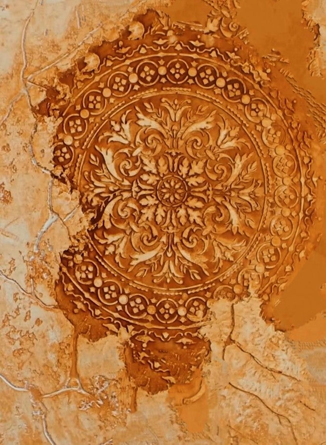 Technoart Putting Decorative Mandala Wall Art, Round Floral Pattern, Vintage Style - Image 1